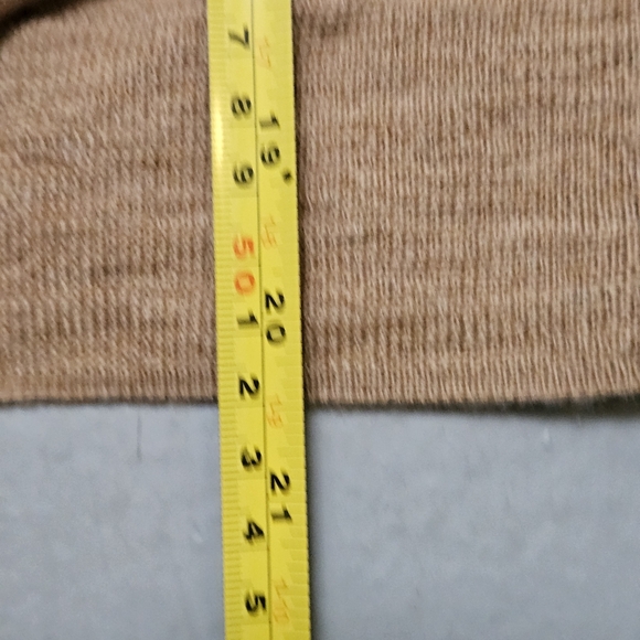 J.Crew Sz M 100% Fine Merino Wool Tan Beige Minimalist Button-Up Cardigan - Picture 8 of 11